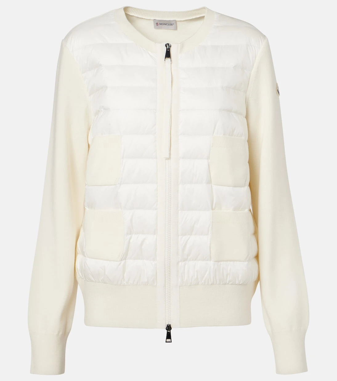 Moncler - Tricot down-paneled virgin wool cardigan
