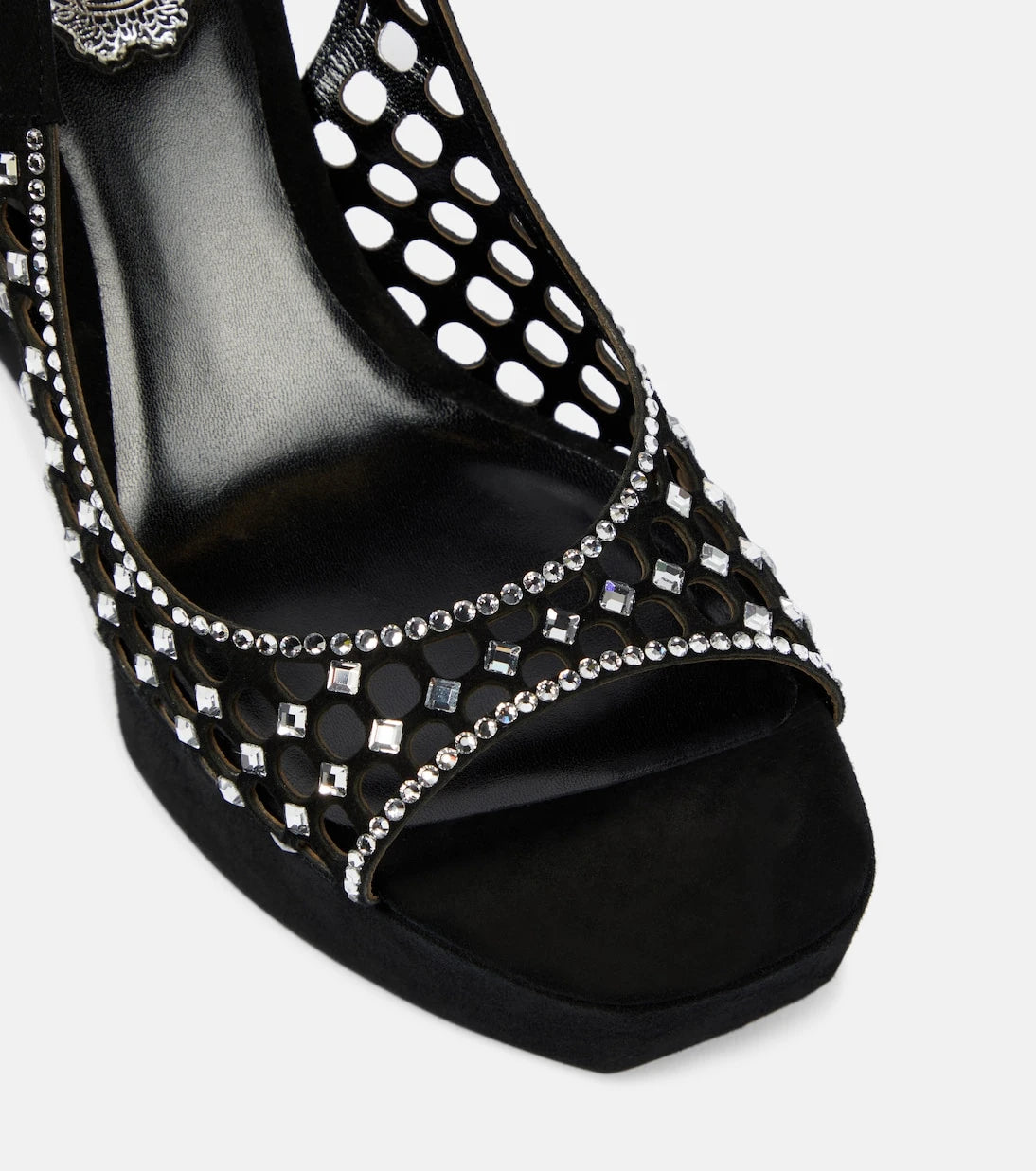Rene Caovilla - Embellished suede platform sandals