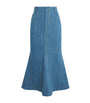 Blue Denim Megan Midi Skirt