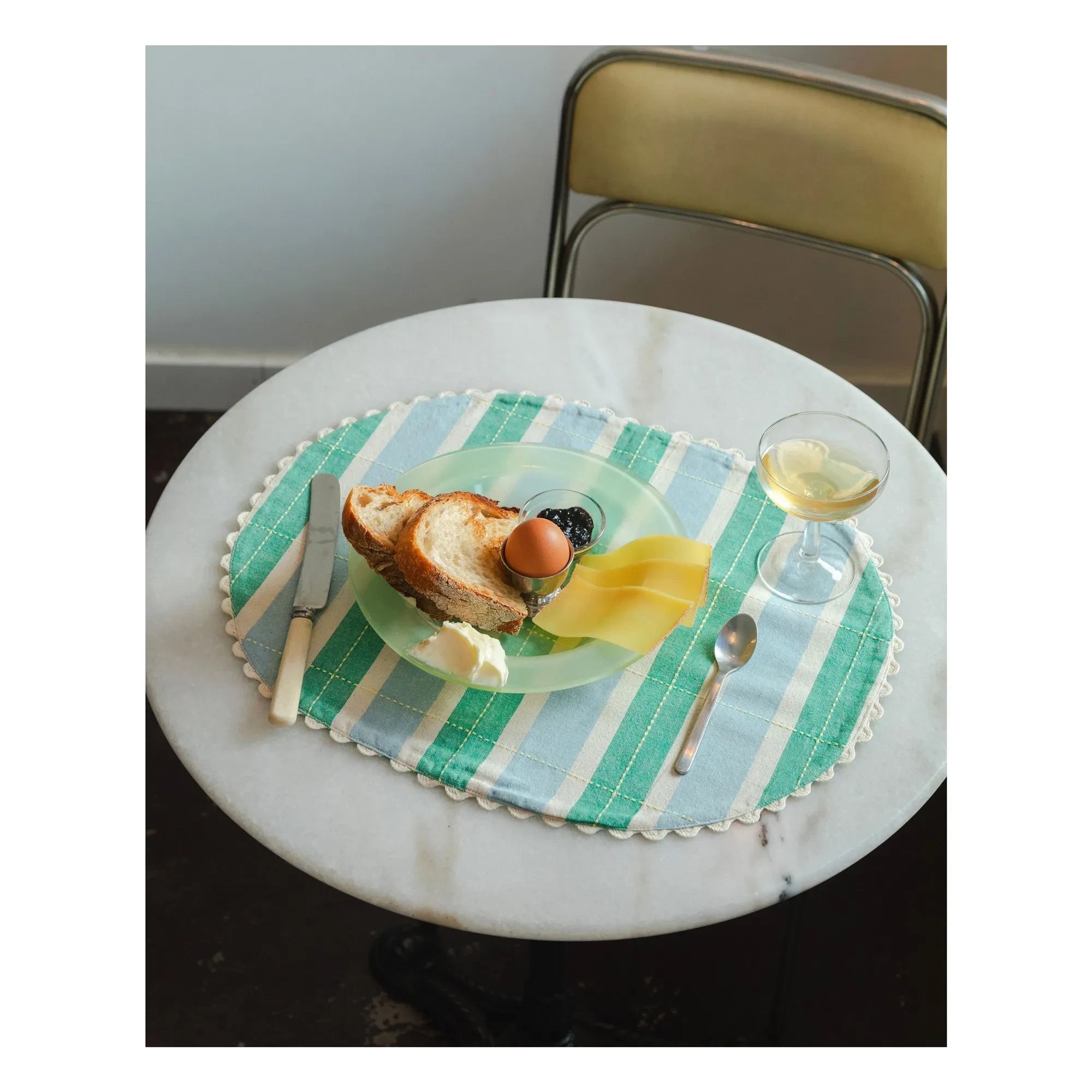 Tarta Gelatina - Organic cotton placemats - Set of 2 | Blue