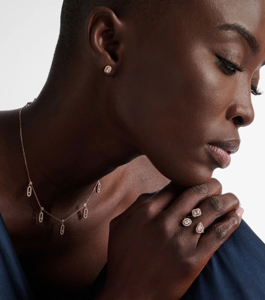 Messika - Move Uno 18kt rose gold choker with diamonds
