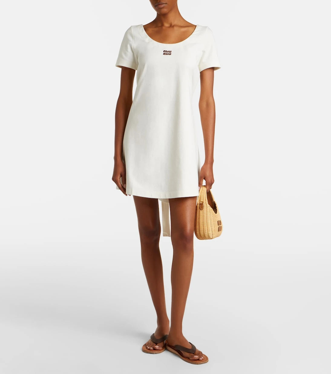 Miu Miu - Wander wicker top-handle bag