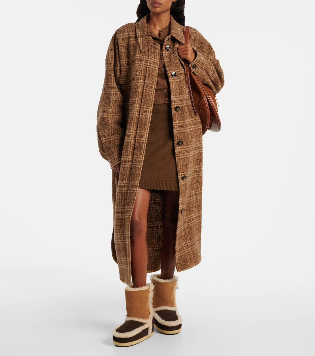 Moon Boot - EVX shearling-trimmed suede ankle boots