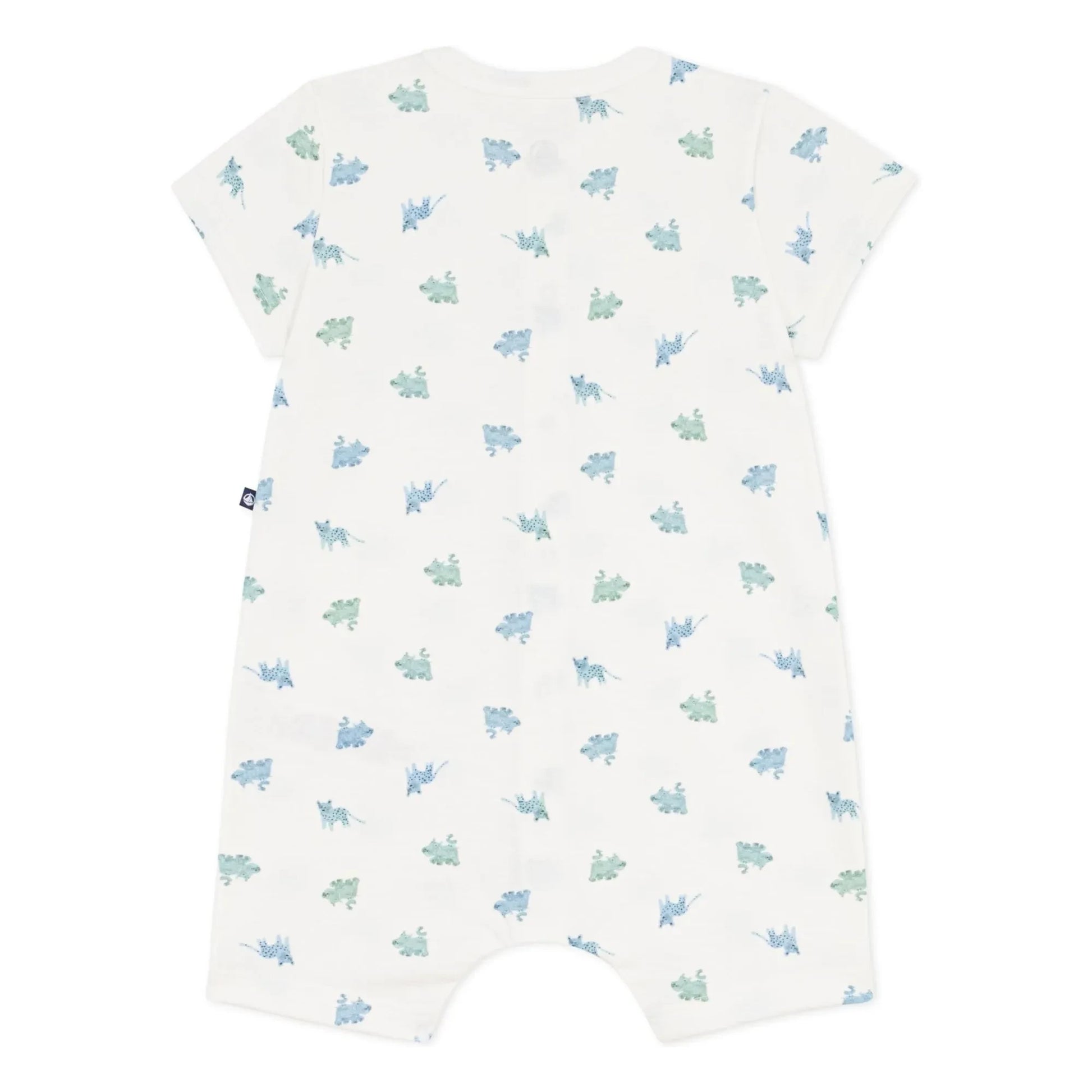 Petit Bateau - Combishort Animals Organic Cotton | White