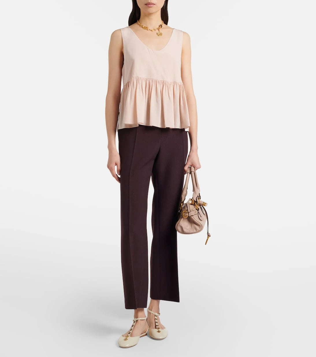 Chloé - Celeste embellished leather flats