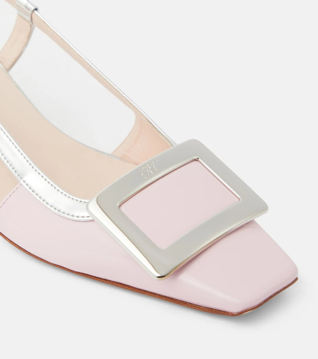 Roger Vivier - حذاء "بيل فيفييه" بكعب عالٍ ومفتوح من الخلف من الجلد اللامع