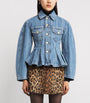 Blue Pleated Stripe Denim Jacket
