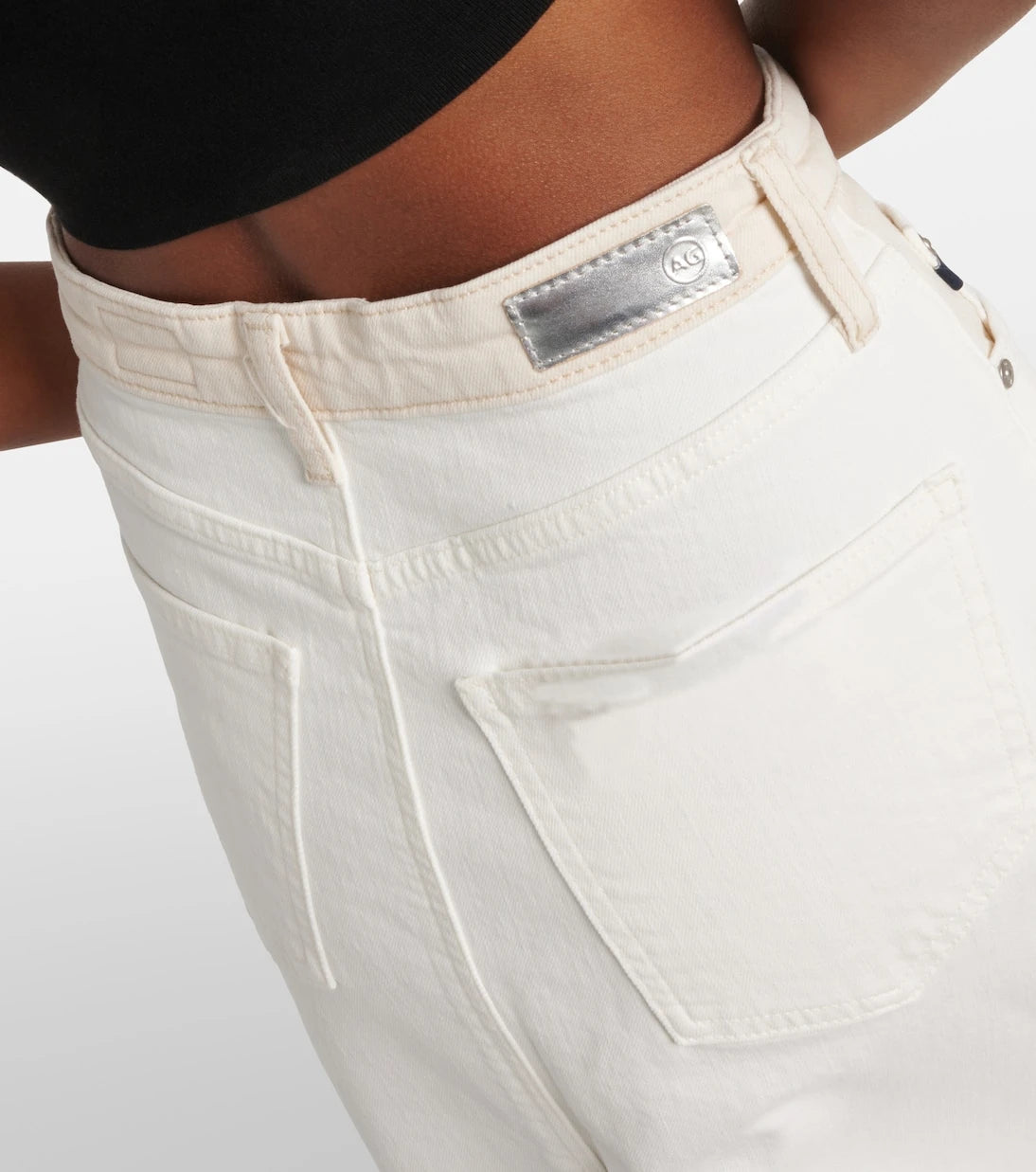 AG Jeans - تنورة جينز متوسطة الطول