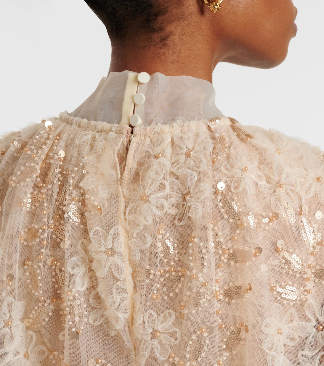 Self-Portrait - Embroidered caped gown