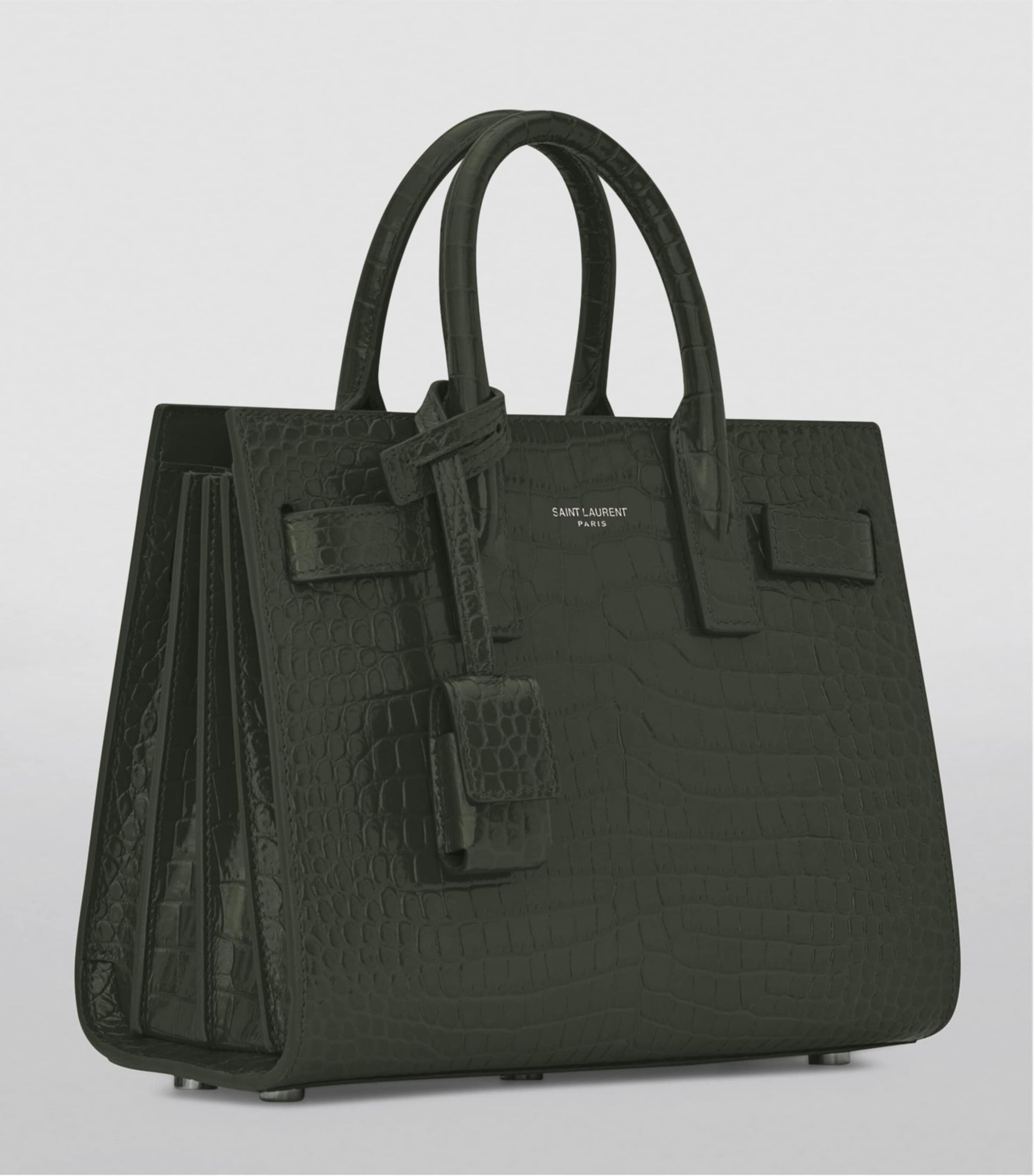 Nano Sac de Jour Croc-Embossed Tote Bag