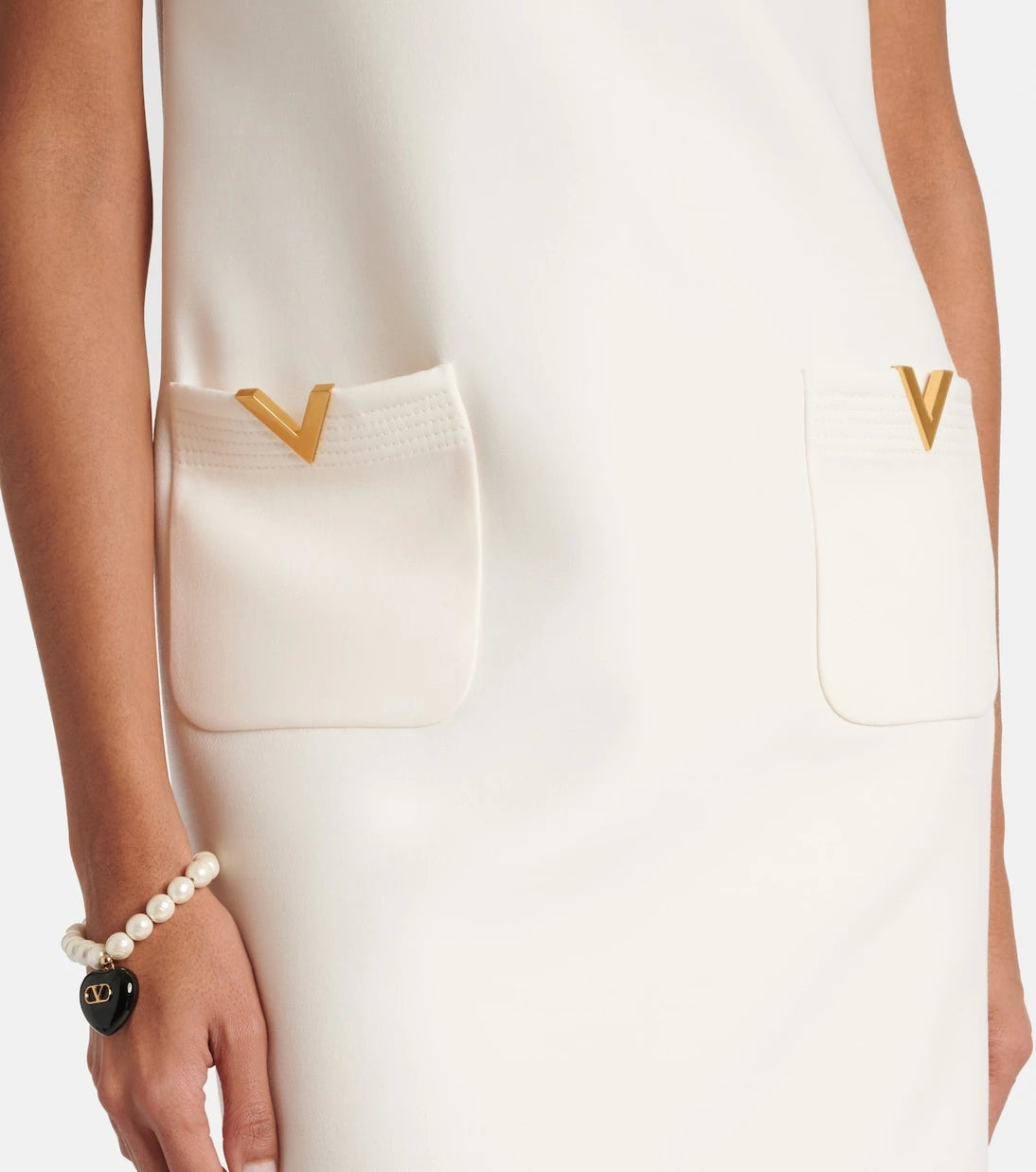 Valentino - VGold Crepe Couture minidress