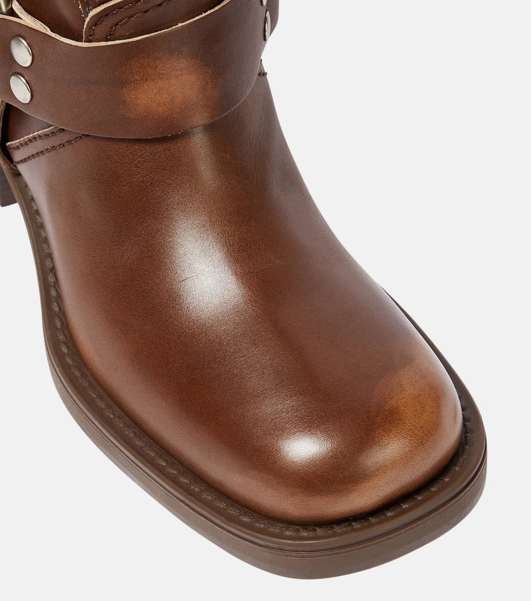 Miu Miu - Studded leather knee-high boots