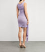 Maygel Coronel Purple Ruched Entredos Mini Dress