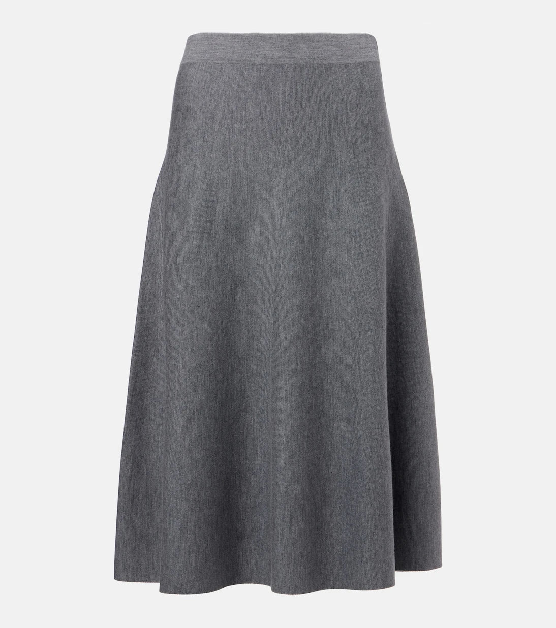 Jardin des Orangers - Wool high-rise midi skirt