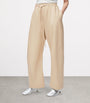 LOEWE Beige EXCLUSIVE Lambskin Wide-Leg Silver Capsule Barrel Trousers