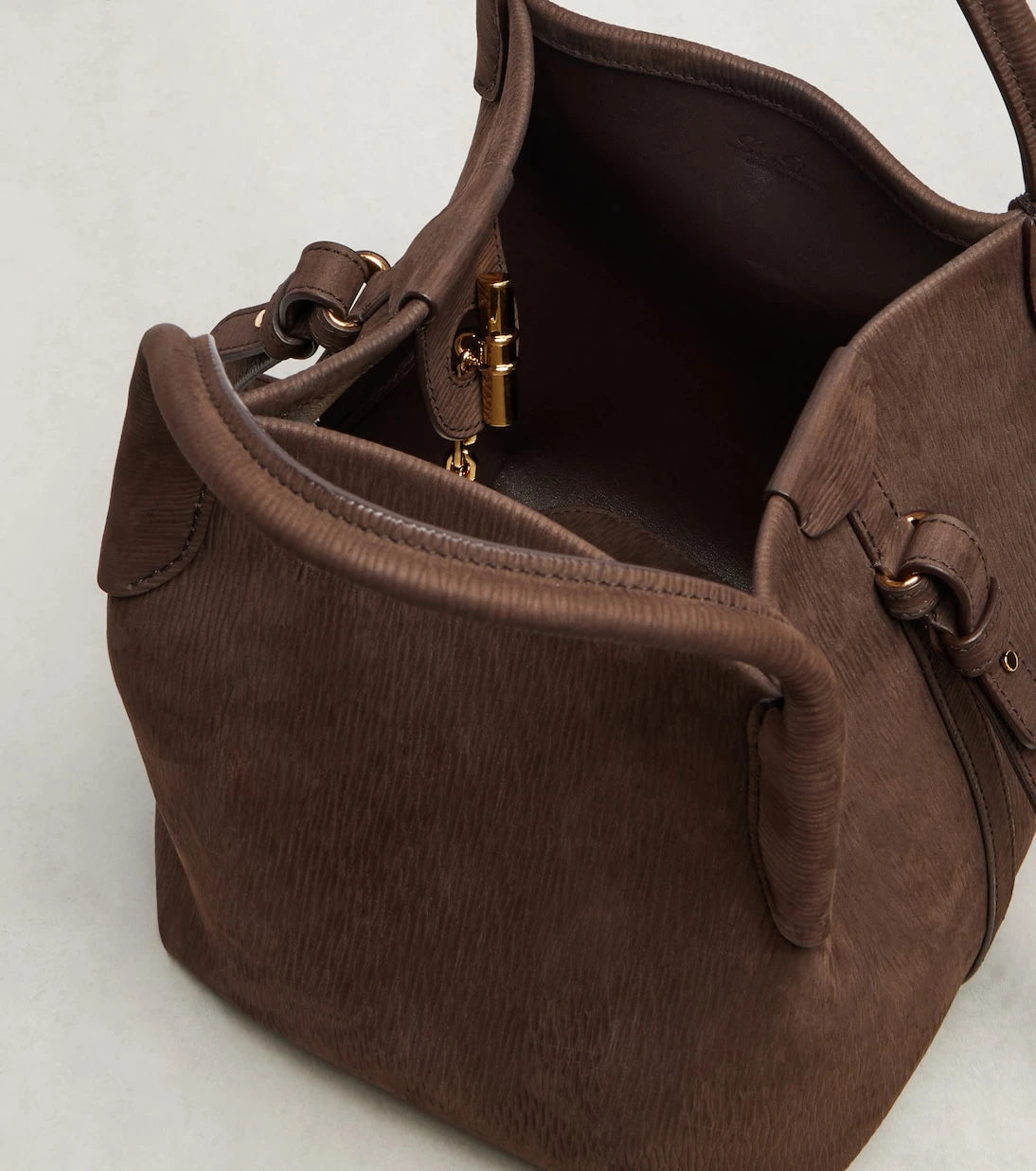 Loro Piana - Bale Small leather bucket bag