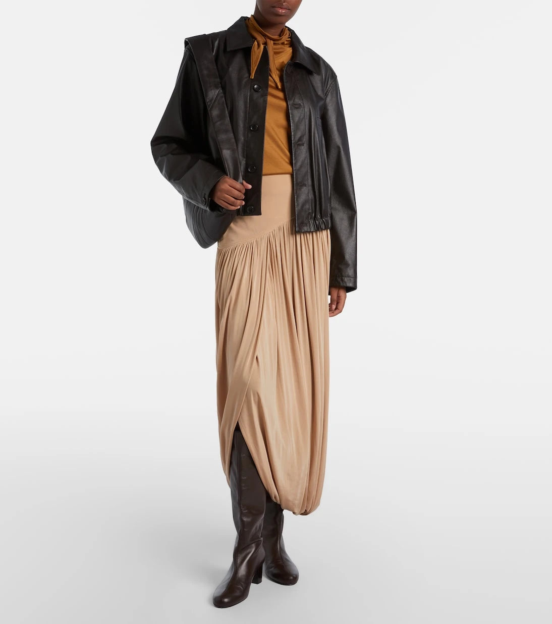 Lemaire - Scarf-detail jersey top