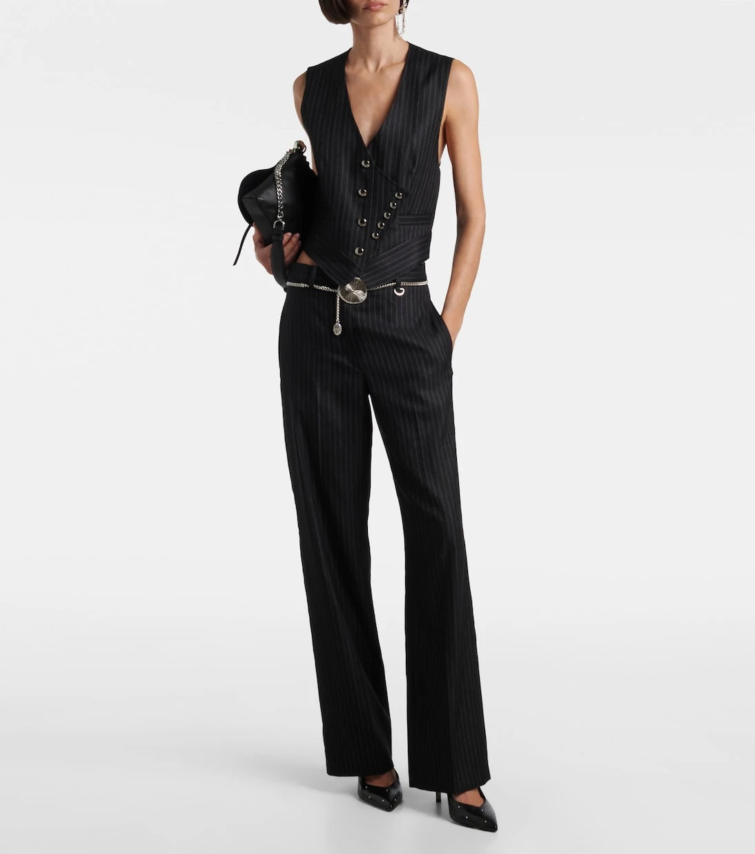 Isabel Marant - Noanda pinstriped wool-blend straight pants