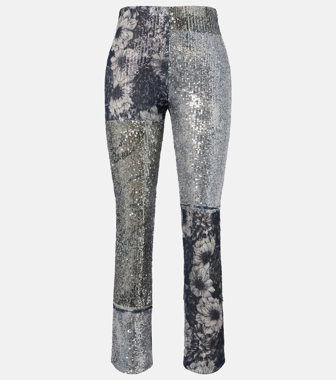 Maison Margiela - Sequined patchwork slim pants