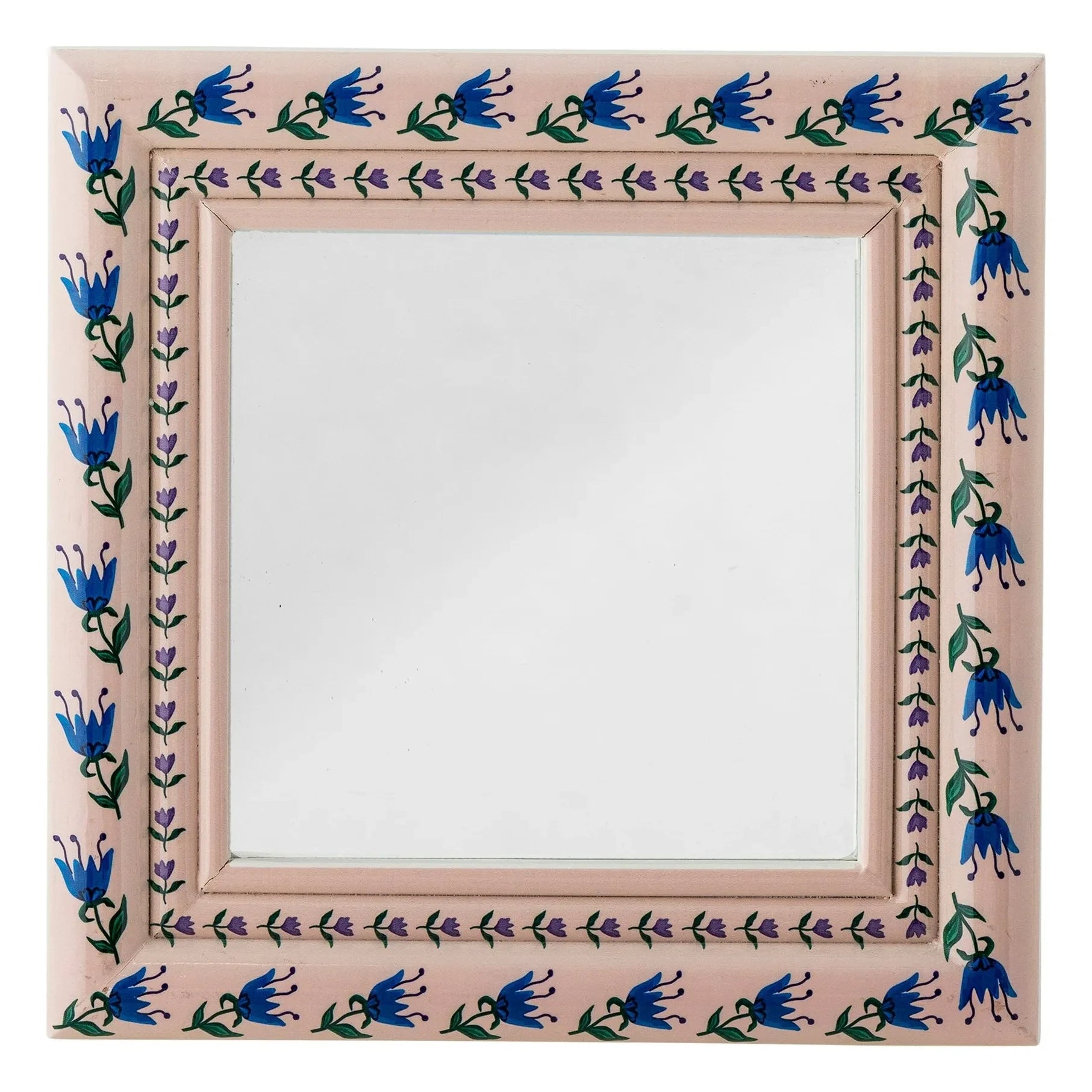Bloomingville - Badia wall mirror in pine | Pink