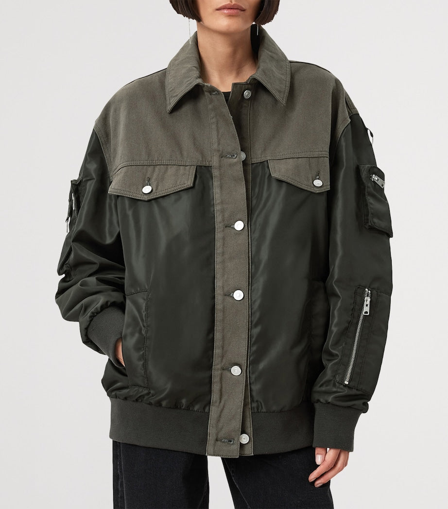 Green Hybrid Verity Bomber Jacket