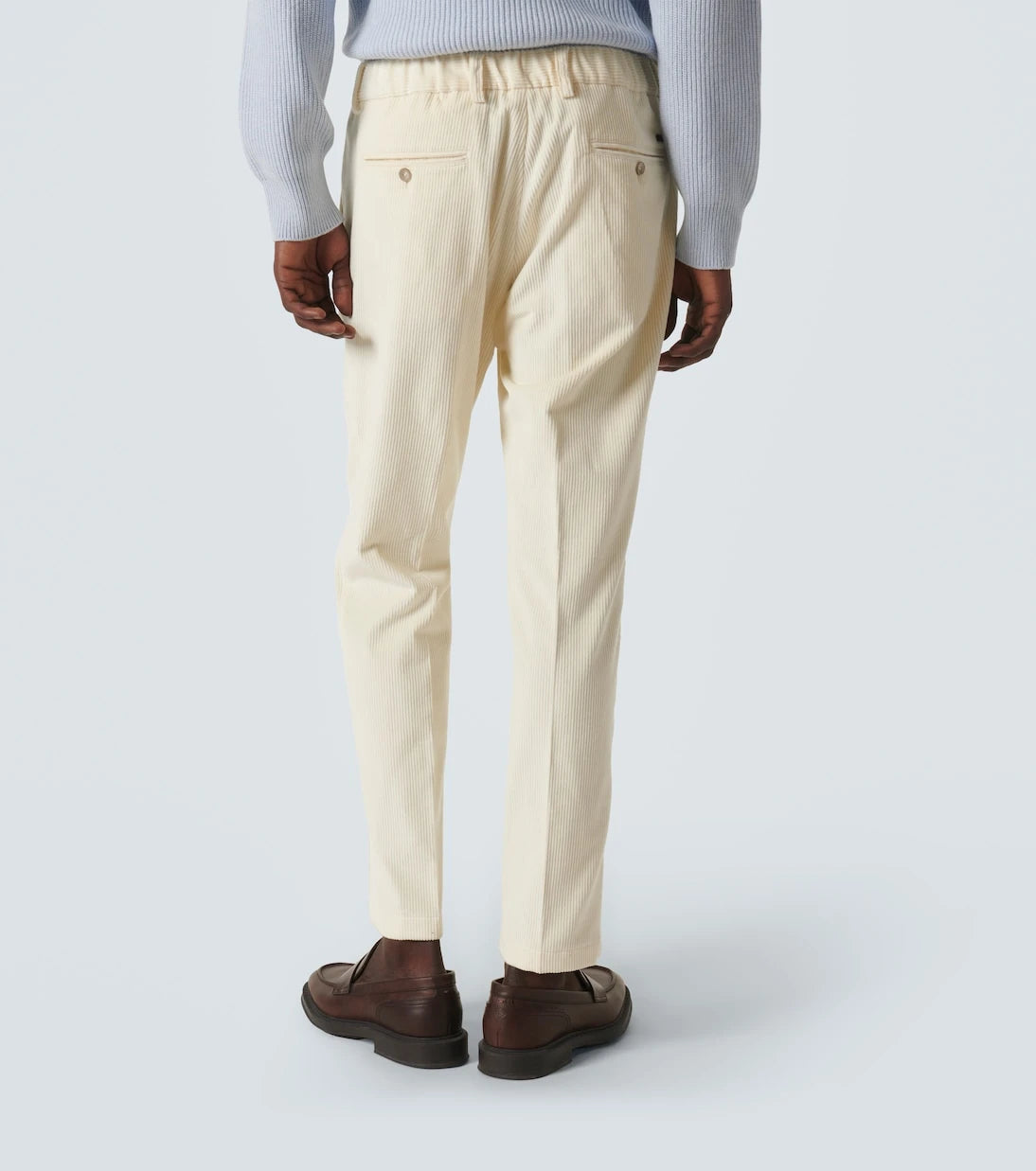 Herno - Cotton and cashmere velvet slim pants