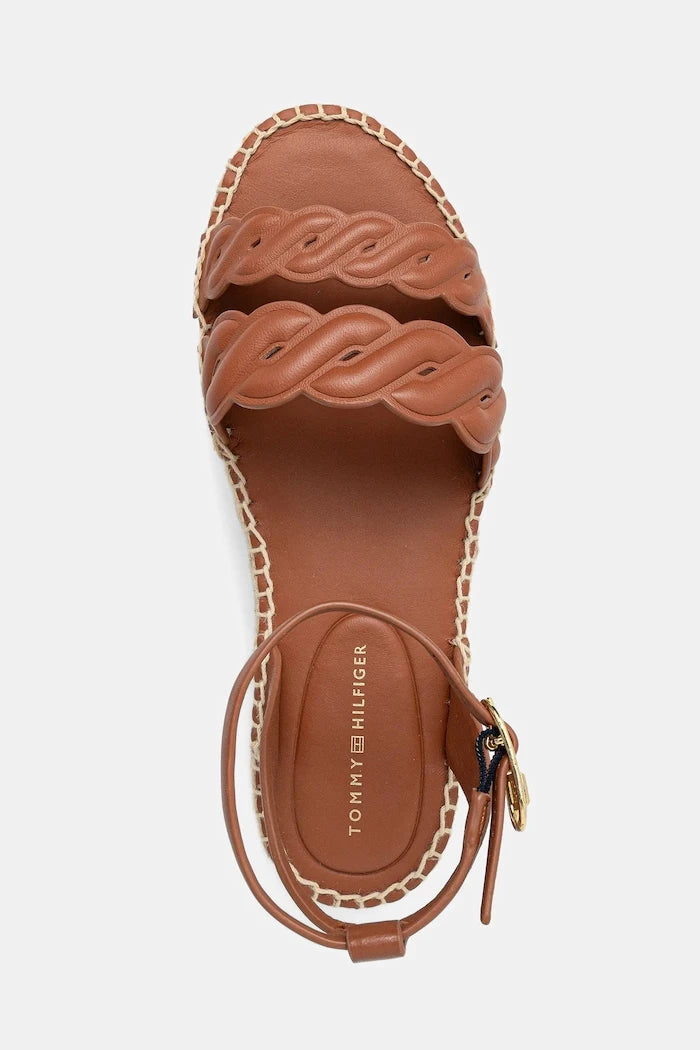 Кожени сандали Tommy Hilfiger LEATHER ROPE REAL ESPAD SANDAL