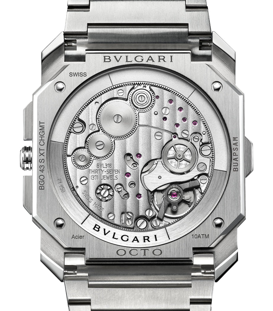 Bvlgari Stainless Steel Octo Finissimo Chronograph GMT Watch 43mm
