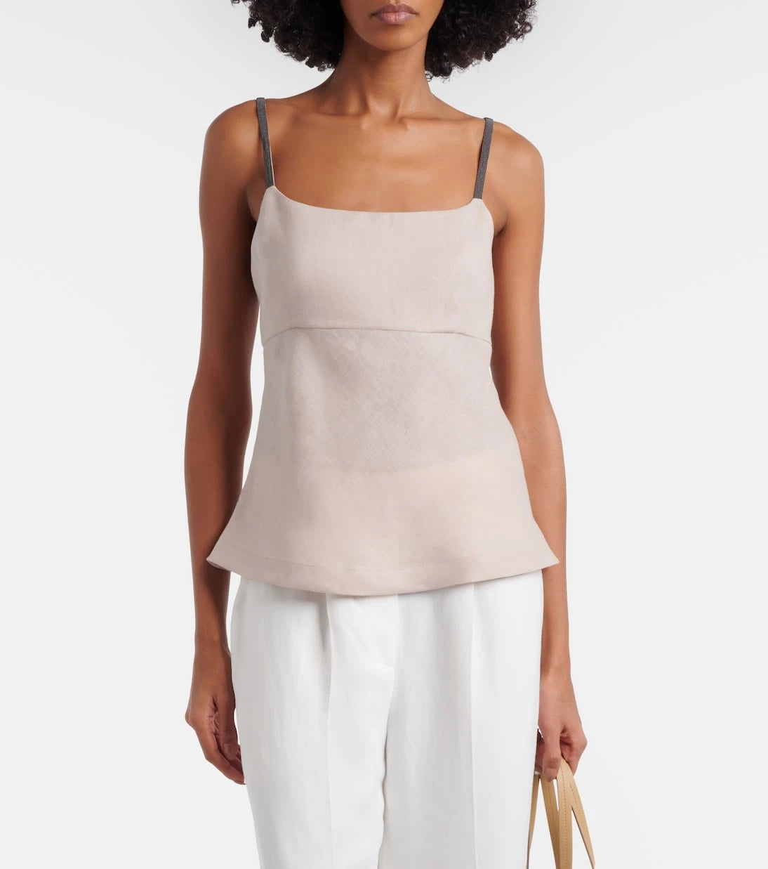 Brunello Cucinelli - Monili linen top