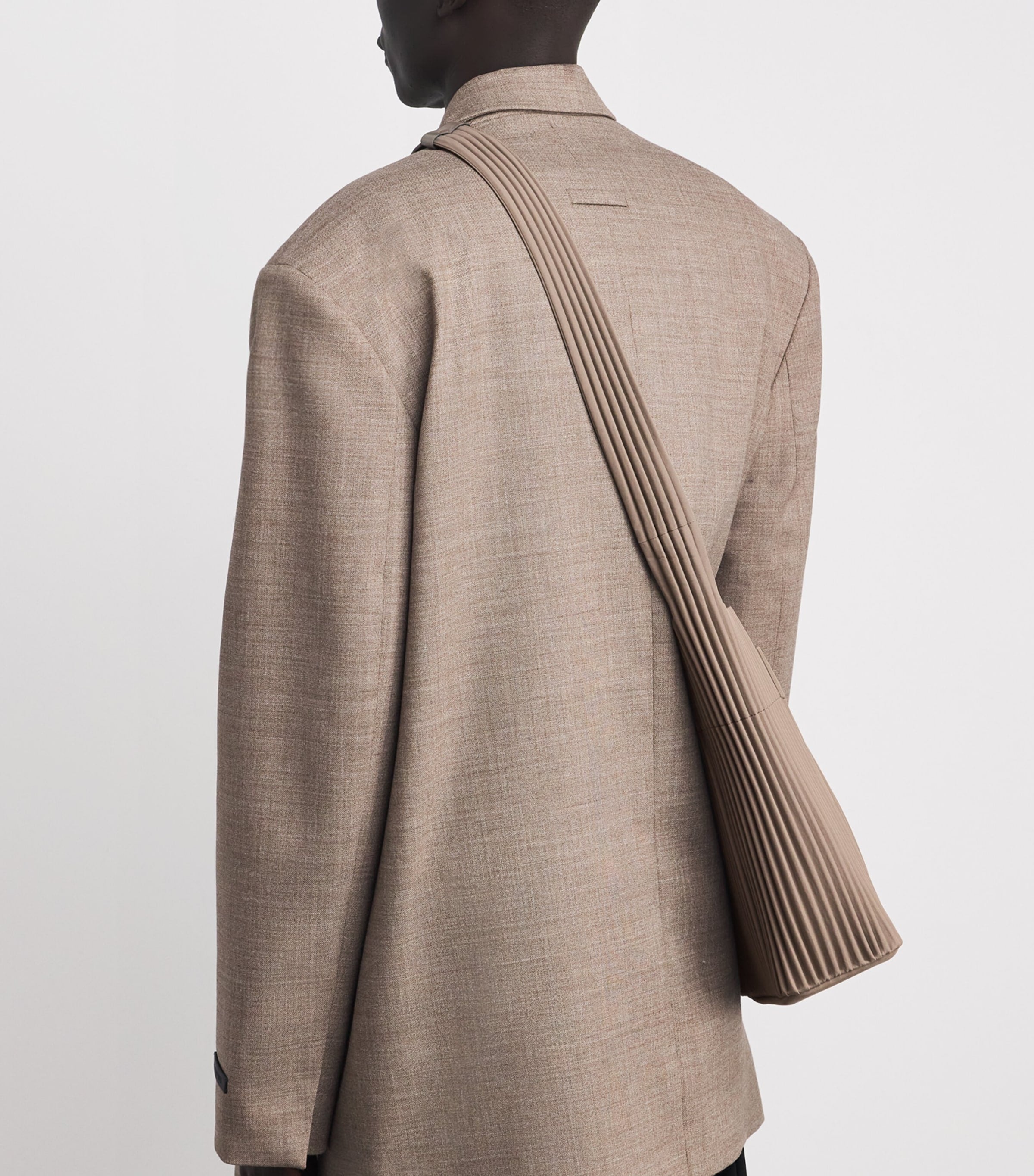 Pleated Utility Shoulder Bag