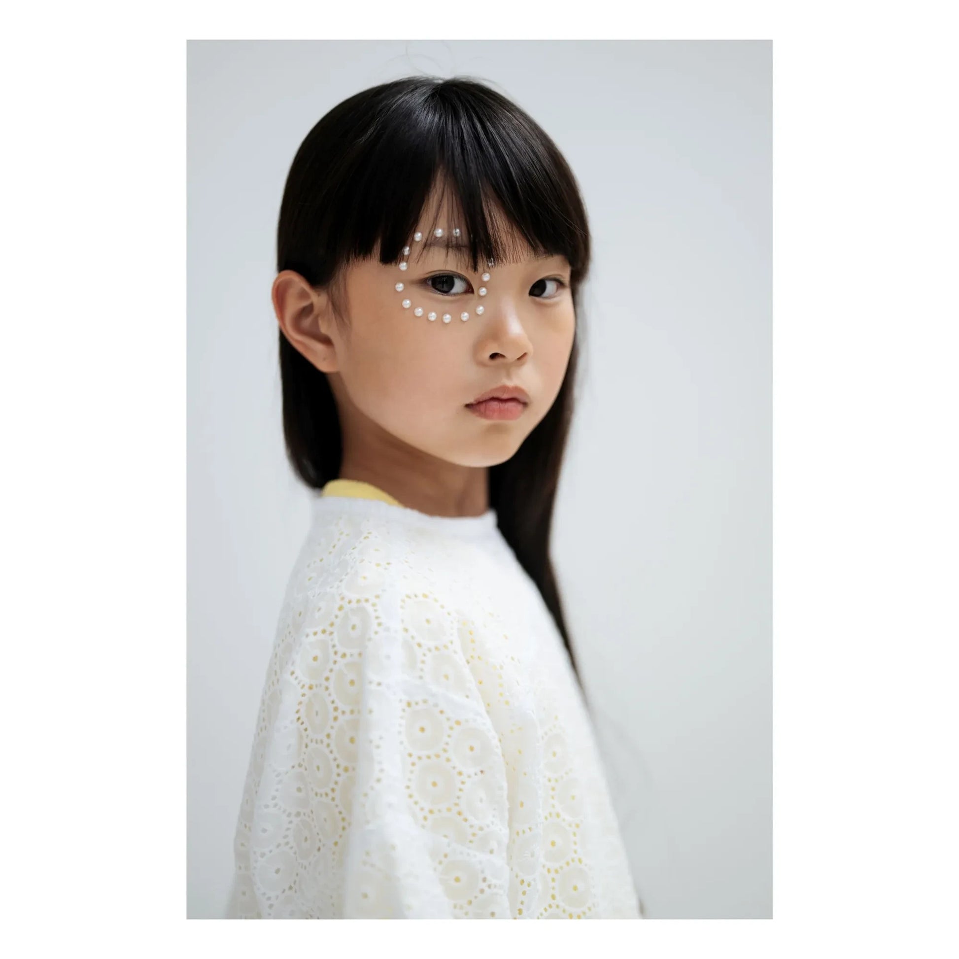 Repose AMS - Back buttoned blouse Embroidery Anglaise Organic cotton | White