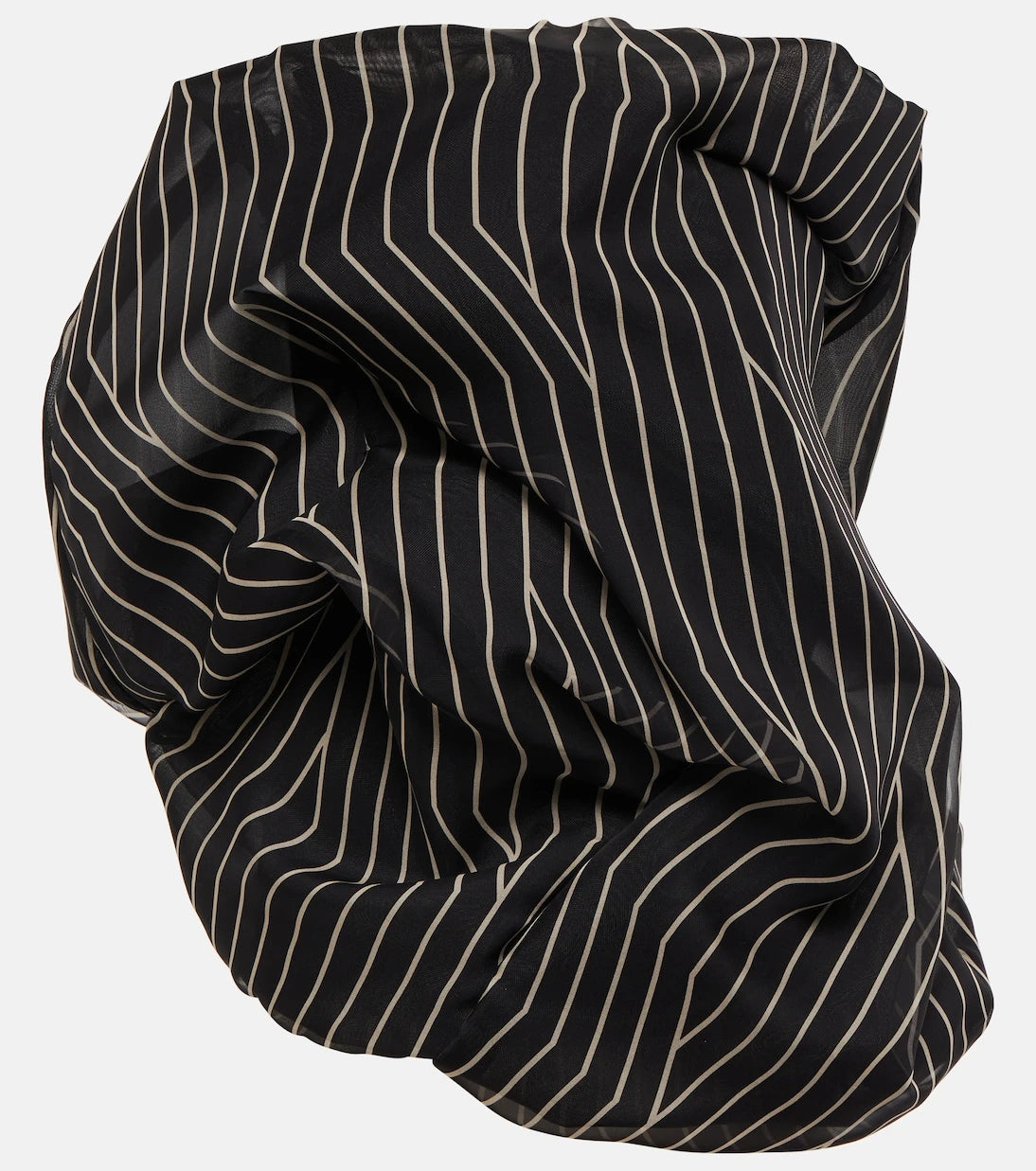 Rick Owens - Striped strapless silk top