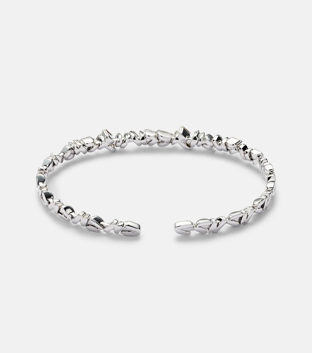 Suzanne Kalan - 18kt white gold cuff bracelet with white diamonds