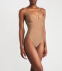 Beige Plunge Bodysuit