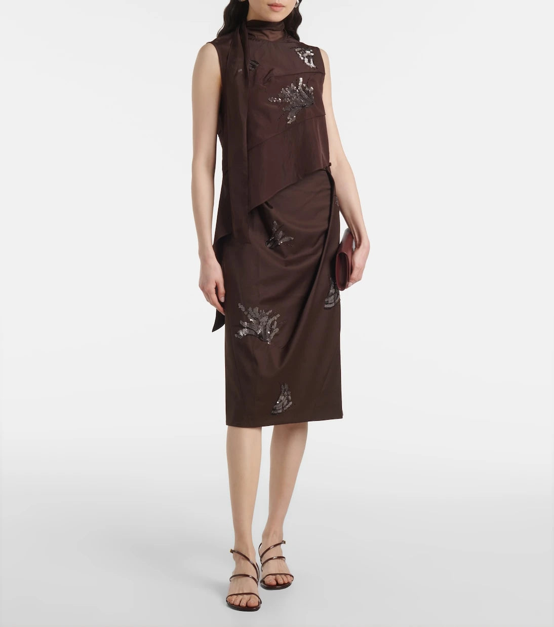 Jacques Wei - Embellished midi skirt