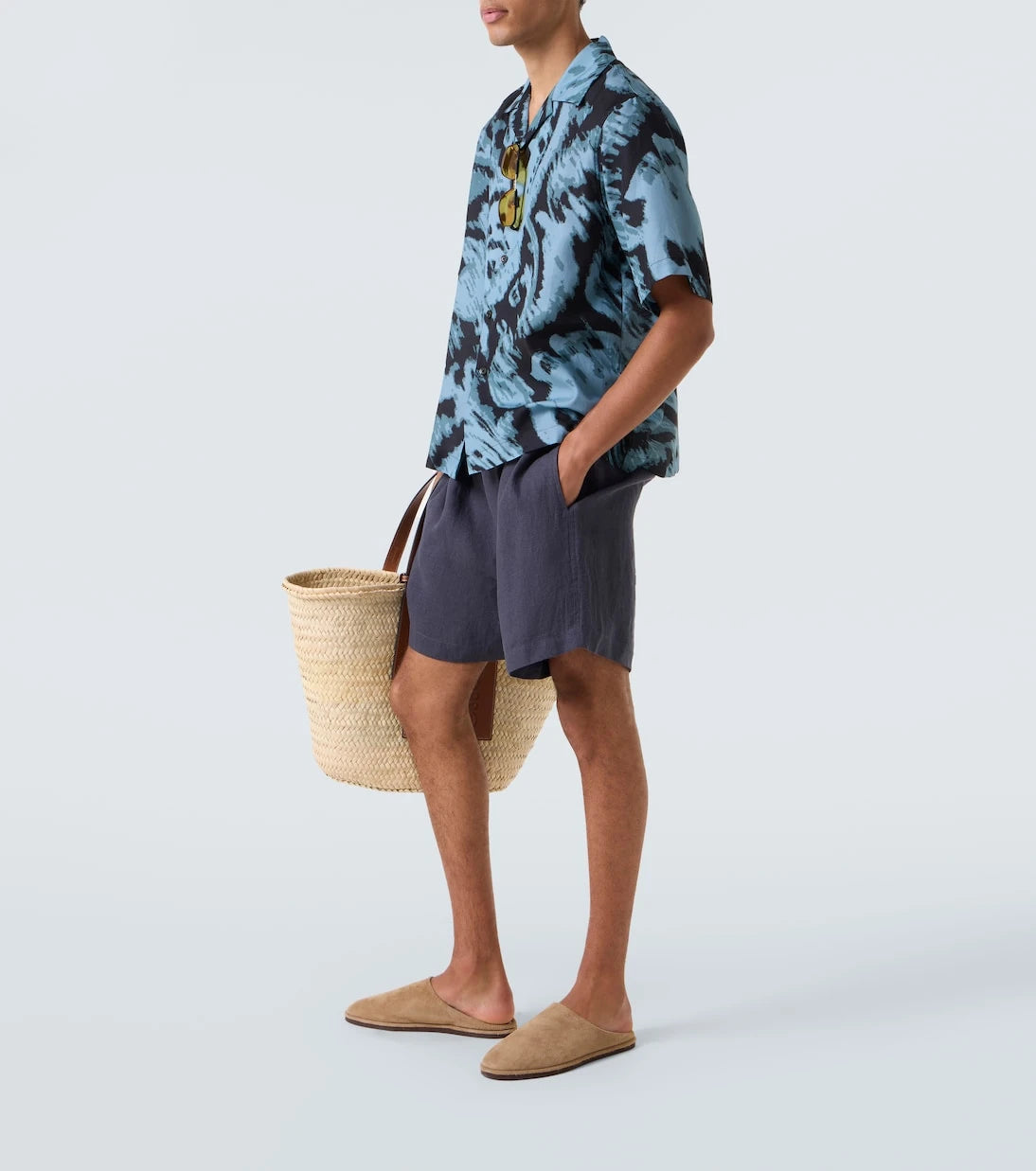 Commas - Printed cotton and silk twill shirt