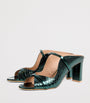 Malone Souliers Green Leather Crocodile-Effect Norah Mules 70