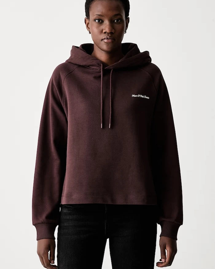 Marc O'Polo kadın pamuklu kapüşonlu sweatshirt