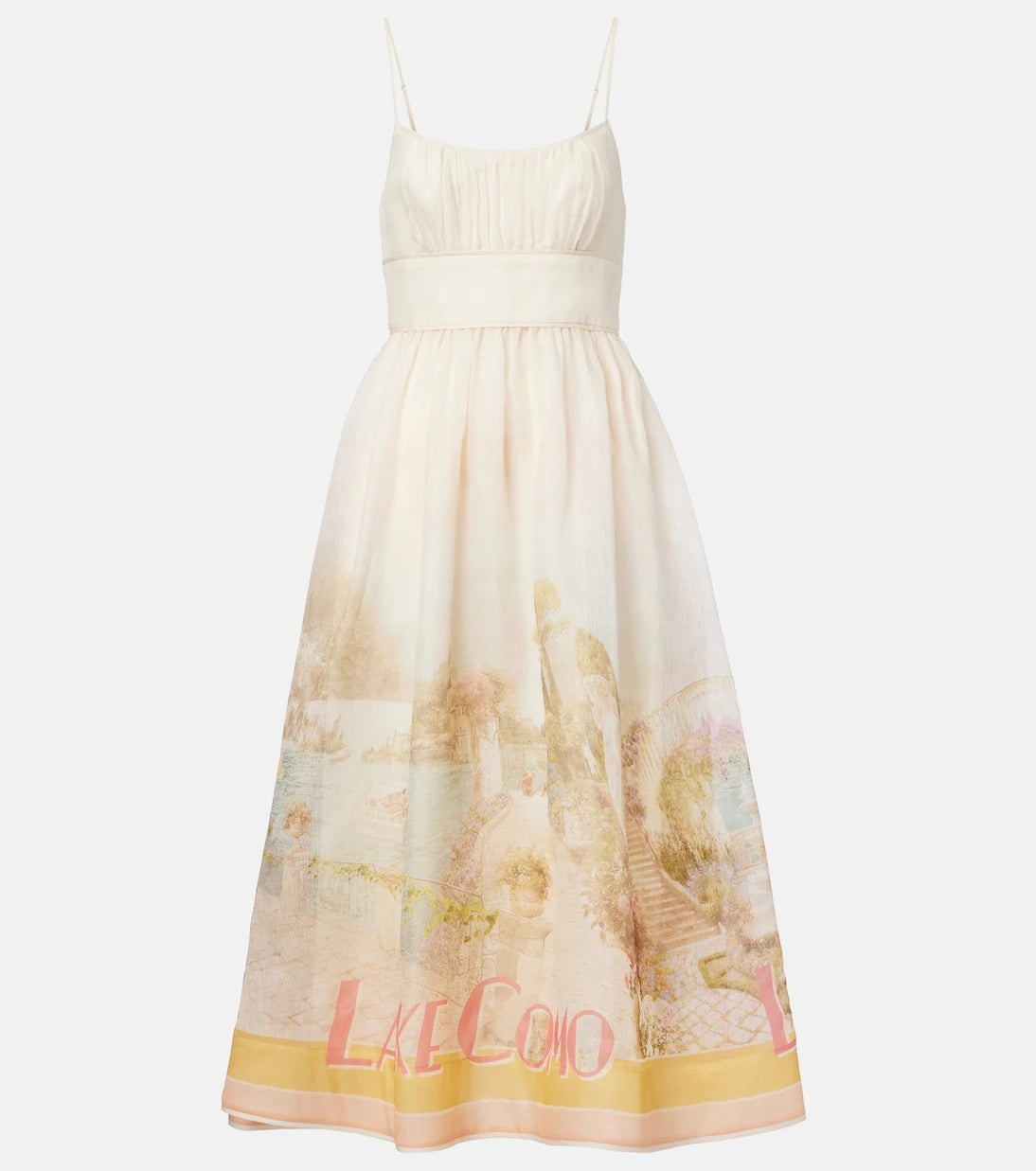 Zimmermann - Como printed linen and silk midi dress