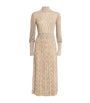 VALENTI Beige Knitted Saoirse Midi Dress