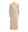 VALENTI Beige Knitted Saoirse Midi Dress