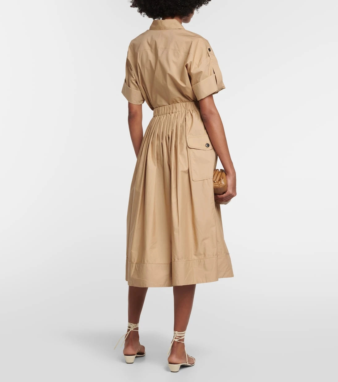 CO - A-line cotton midi skirt