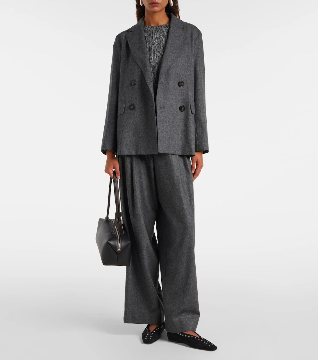 'S Max Mara - High-rise wool straight pants