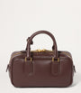 Brown Leather Arcadie Top-Handle Bag