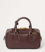 Brown Leather Arcadie Top-Handle Bag