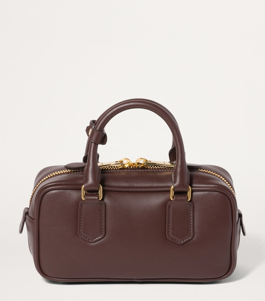 Miu Miu Brown Leather Arcadie Top-Handle Bag