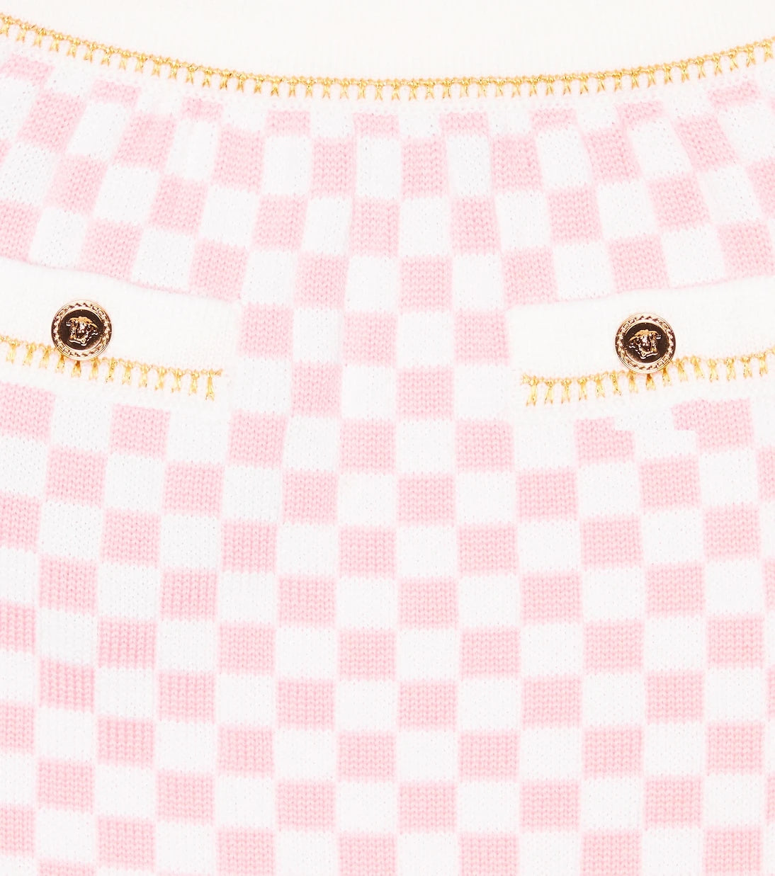 Versace Kids - Medusa checked wool skirt