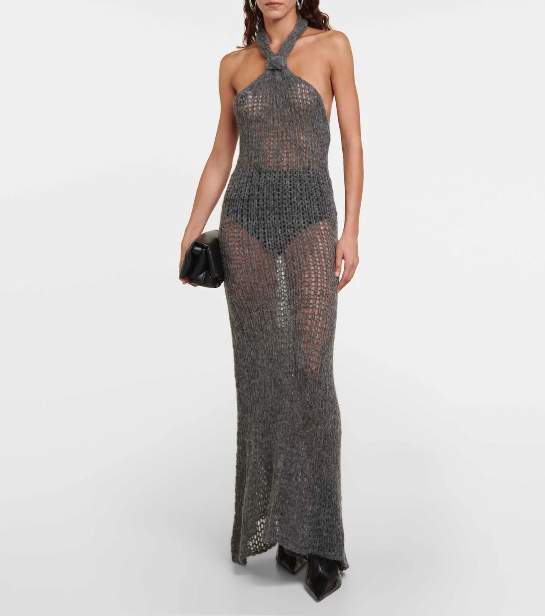 Ann Demeulemeester - Halterneck alpaca-blend maxi dress