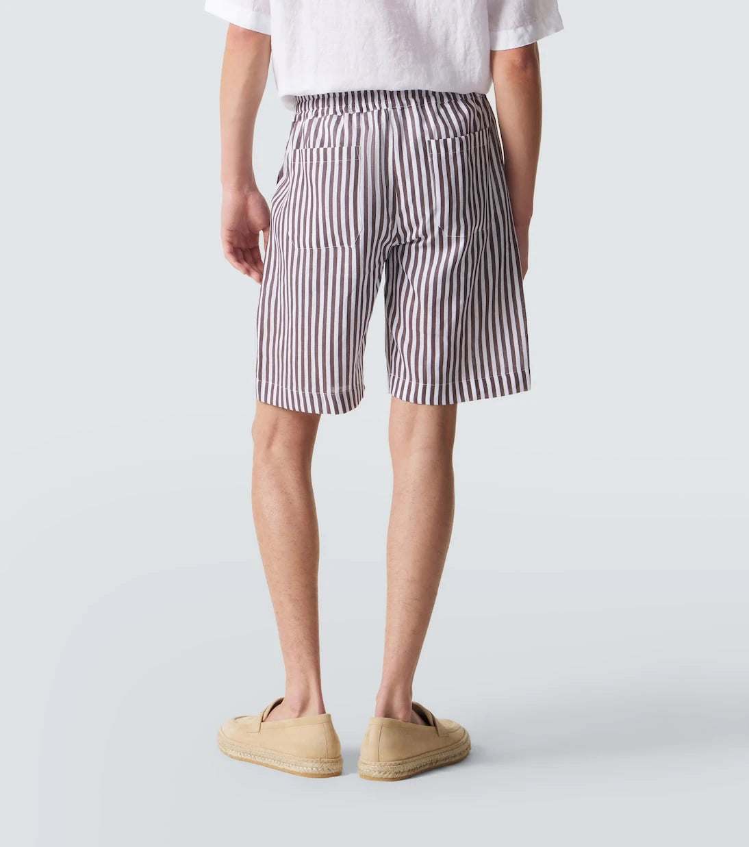 Fedeli - Striped linen Bermuda shorts