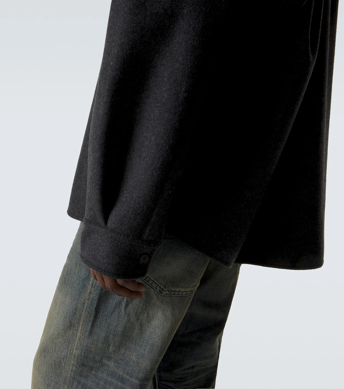 Balenciaga - Wool-blend zip-up overshirt